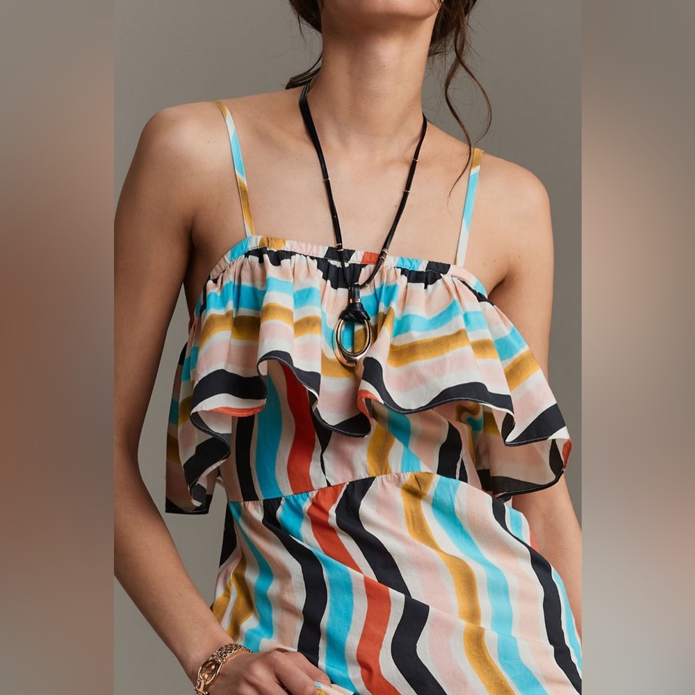 FARM Rio Sleeveless Ruffle Maxi Dress - Picture 3 of 7